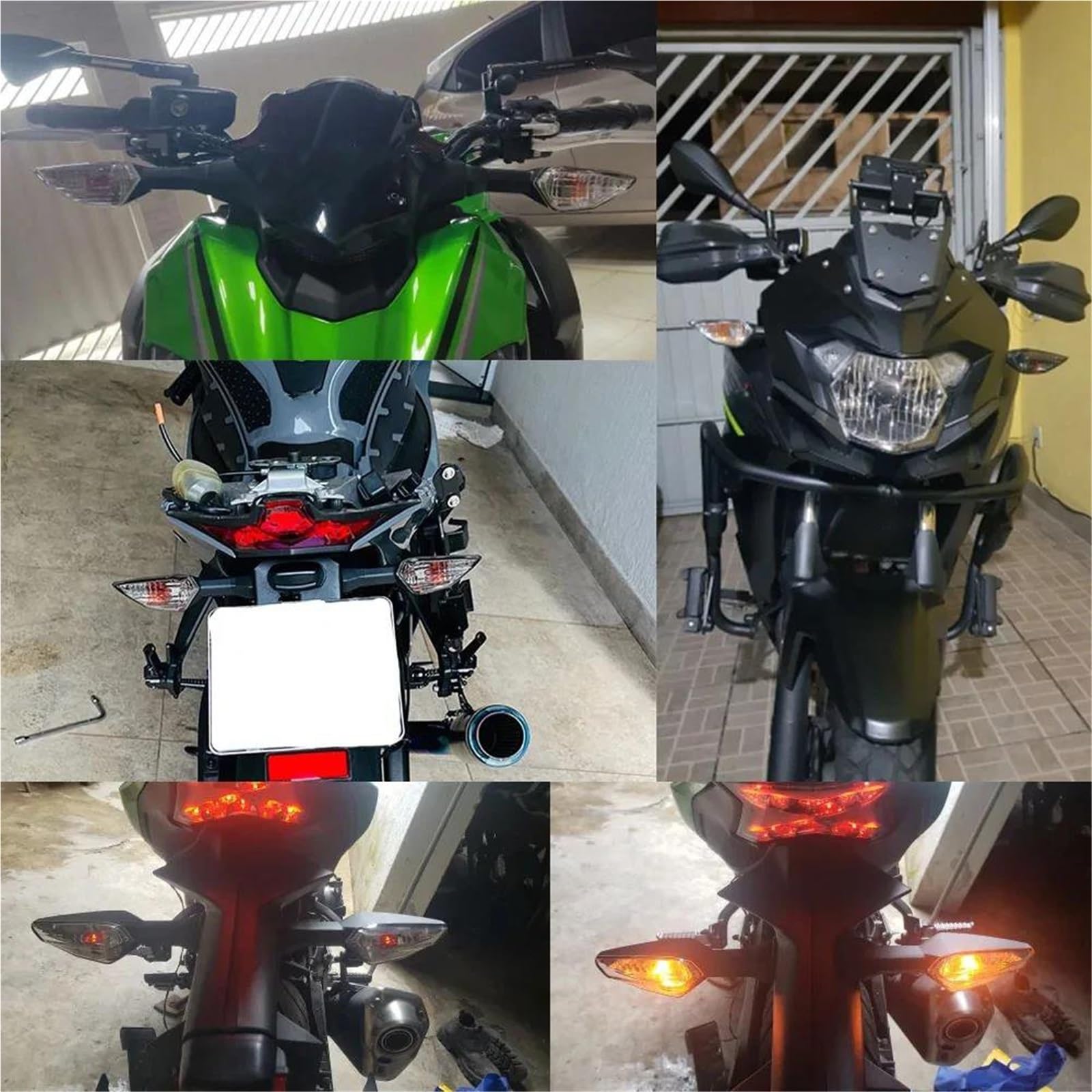 Clignotants de Moto pour K&awasaki pour ER-6N pour KLR 650 pour Z 250 SL Clignotants Clignotant Lampe Clignotante