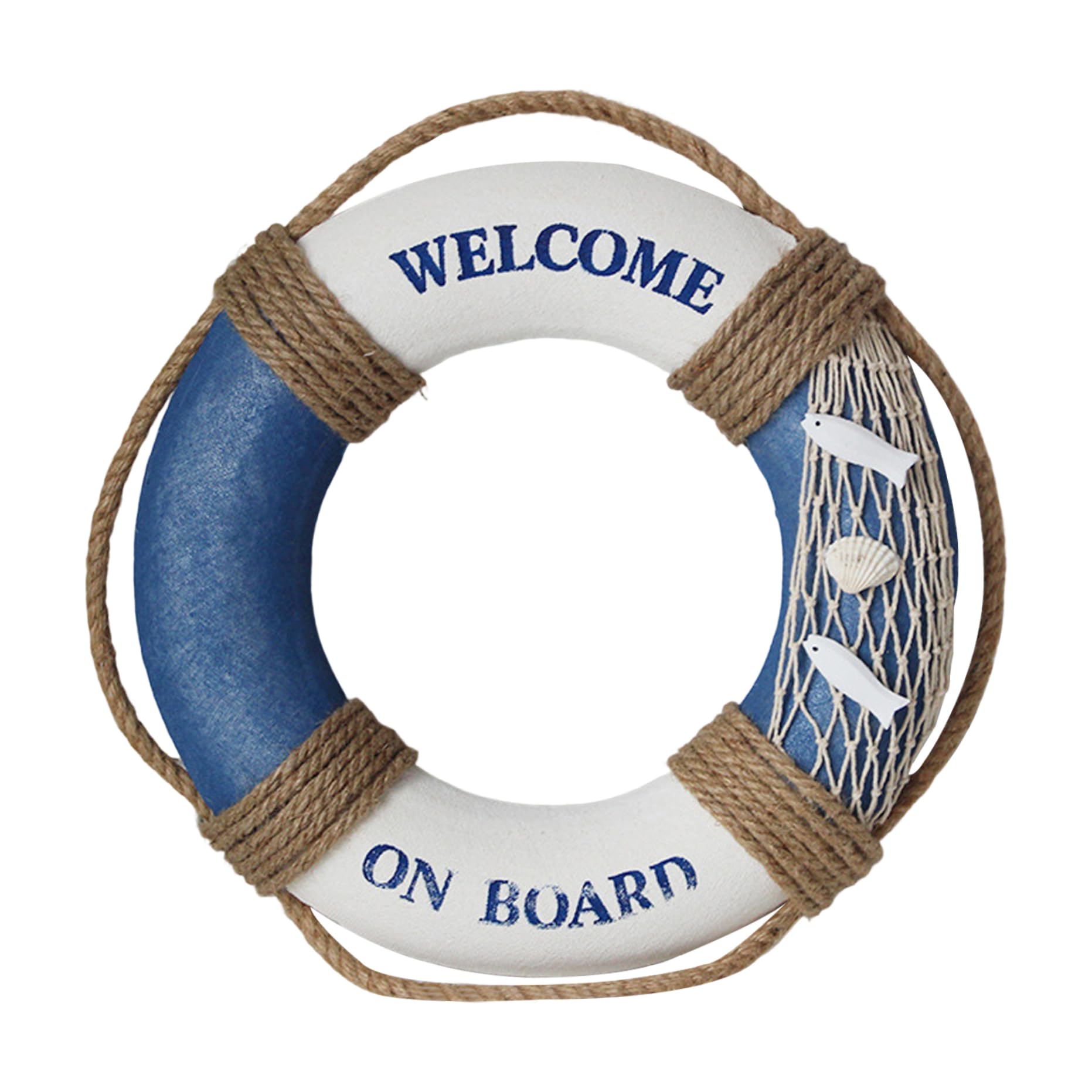 Salvavidas Anillo Decoración 30cm Retro Estilo Mediterráneo Náutico Vida Anillo Arte De Pared Decoración Hecha a Mano Colgante De Pared Decoración para El Hogar Bar Café Vida Anillo Decoración De