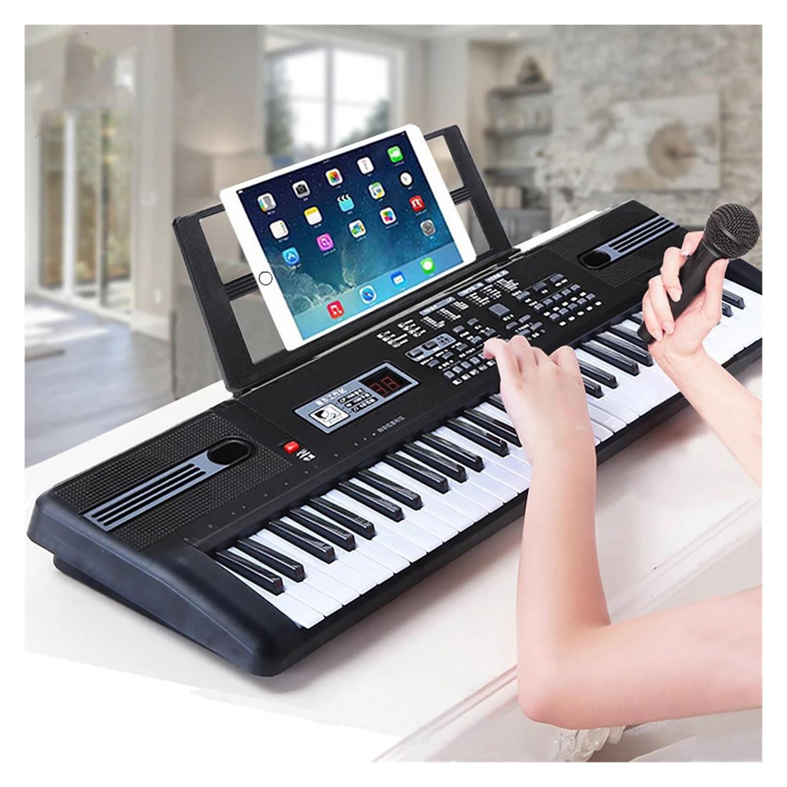 klawiatura elektroniczna 61 Klawiszy Fortepian Klawiatura Muzyczna Instrumenty Muzyczne Cyfrowy Syntezator Organów Elektronicznych
