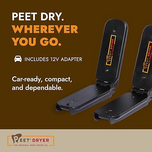 Miniatura 2 de PEET, GO! Secadora portátil de 2 zapatos, secador eléctrico de botas con adaptador de corriente para vehículos, secadora para botas de trabajo,