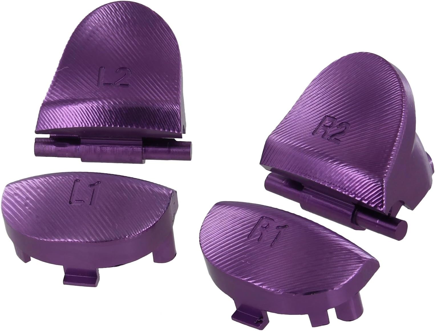 Hisonders Aluminum Alloy Metal L1 R1 L2 R2 Trigger Buttons with 2 Springs for PS4 First Gen Controller