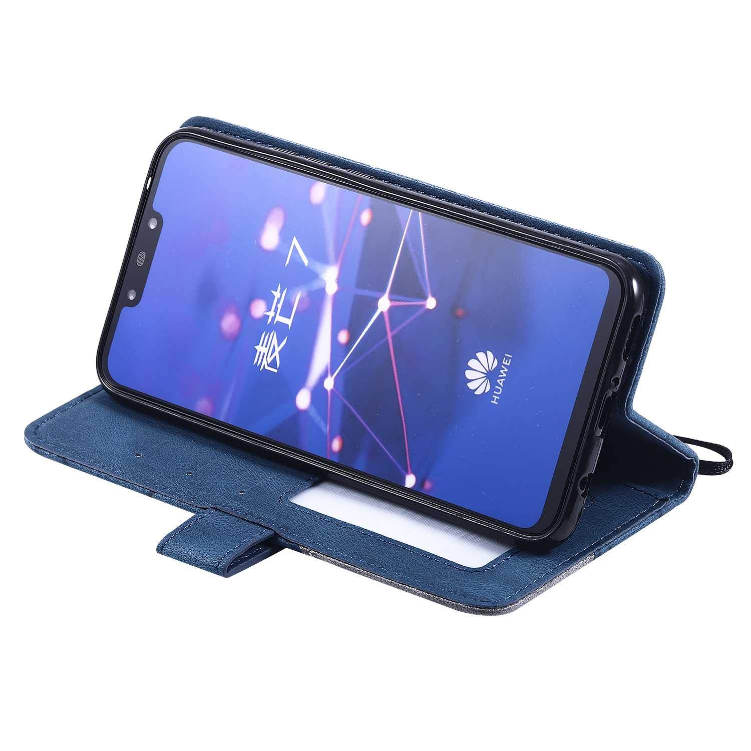 Weideworld Flip Cover Con Funzione Stand Per Huawei Mate 20 Lite | Custodia Protettiva Trasparente Anti-urto | Colore Nero
