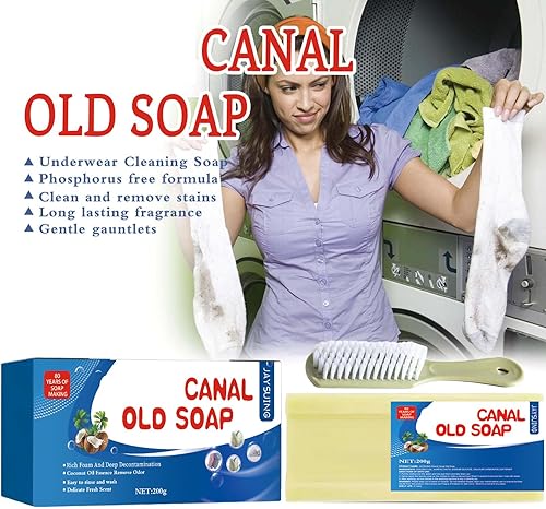 Miniatura 8 de Gran limpieza de ropa interior, jabón antiguo Canal con cepillo, barras de lavandería Grand, limpieza de ropa interior, jabón viejo canal fragancia