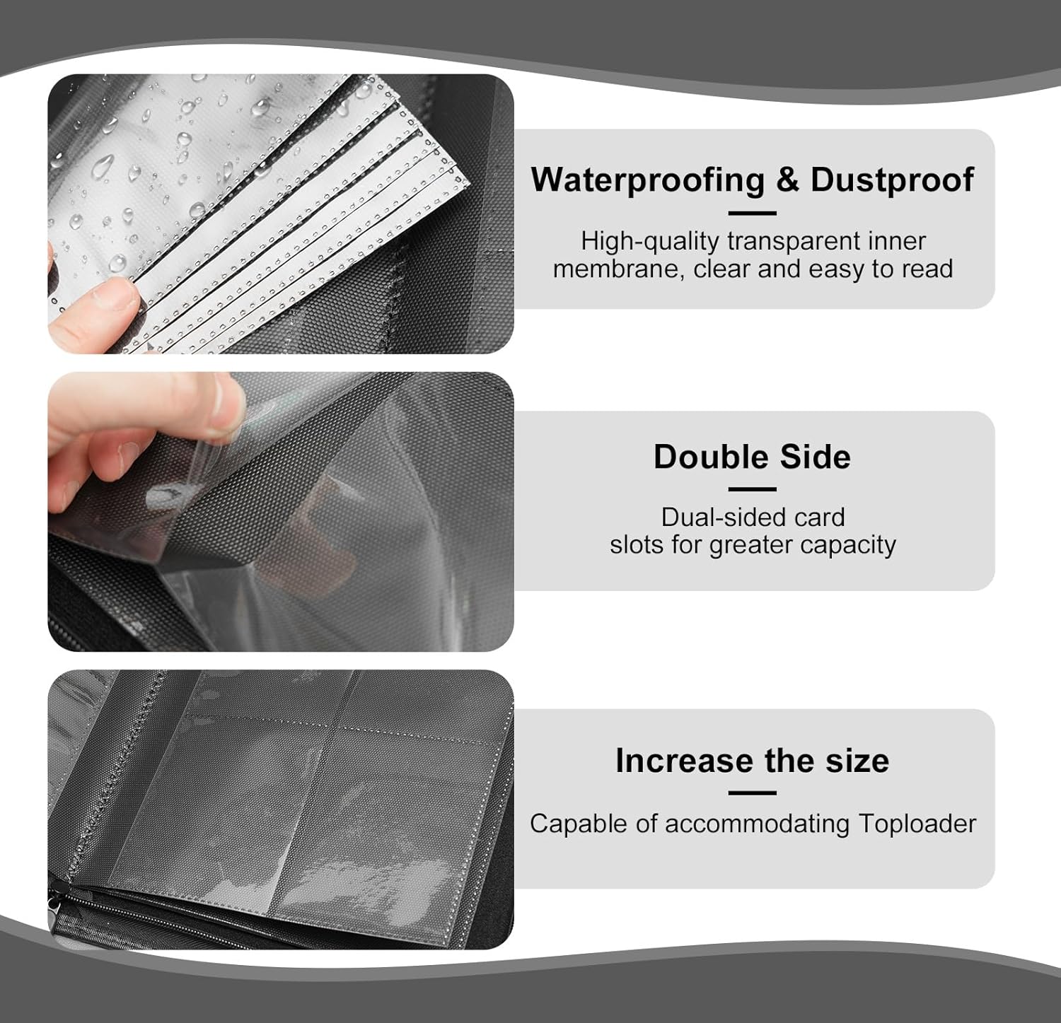 Toploader Binder 9 Pocket – Holds 360 Top Loaders | Double-Sided Trading Card Binder for 3" x 4" Rigid Cards | Premium Toploaders Card Collection Storage (9-Pocket)