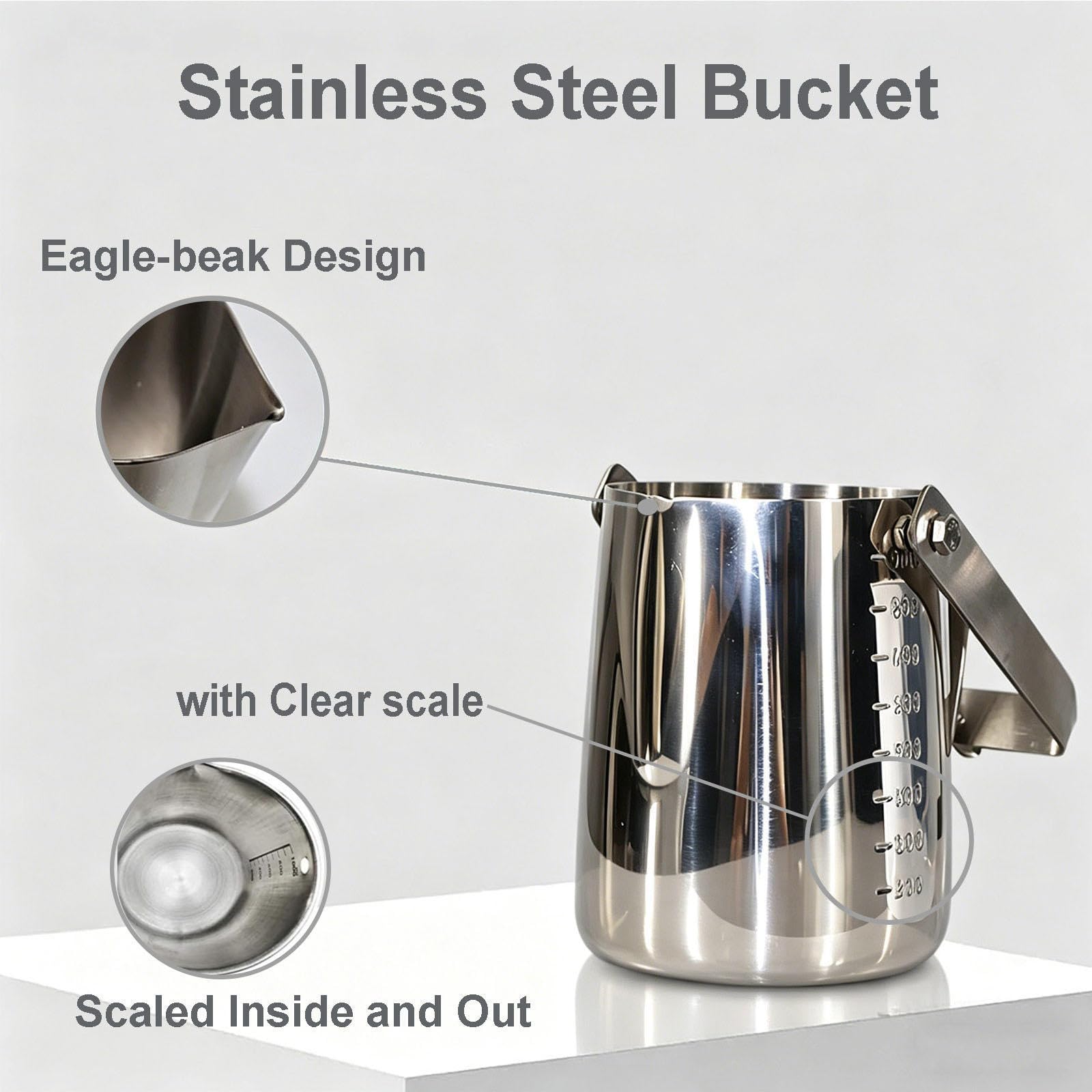 Dispositivo Telescópico para Muestrear la Calidad del Agua Con Graduación Interior y Exterior Sistema De Cucharón De Muestreo De Agua,Style1-1000ml/2–4.9ft