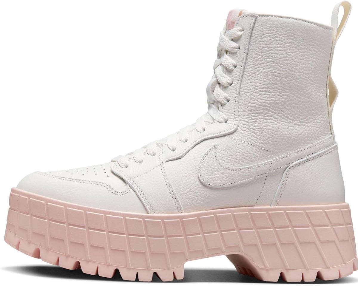 Botas Air Jordan 1 Brooklyn para mujer (FJ5737-116, vela/rosa leyenda/vela) talla 11