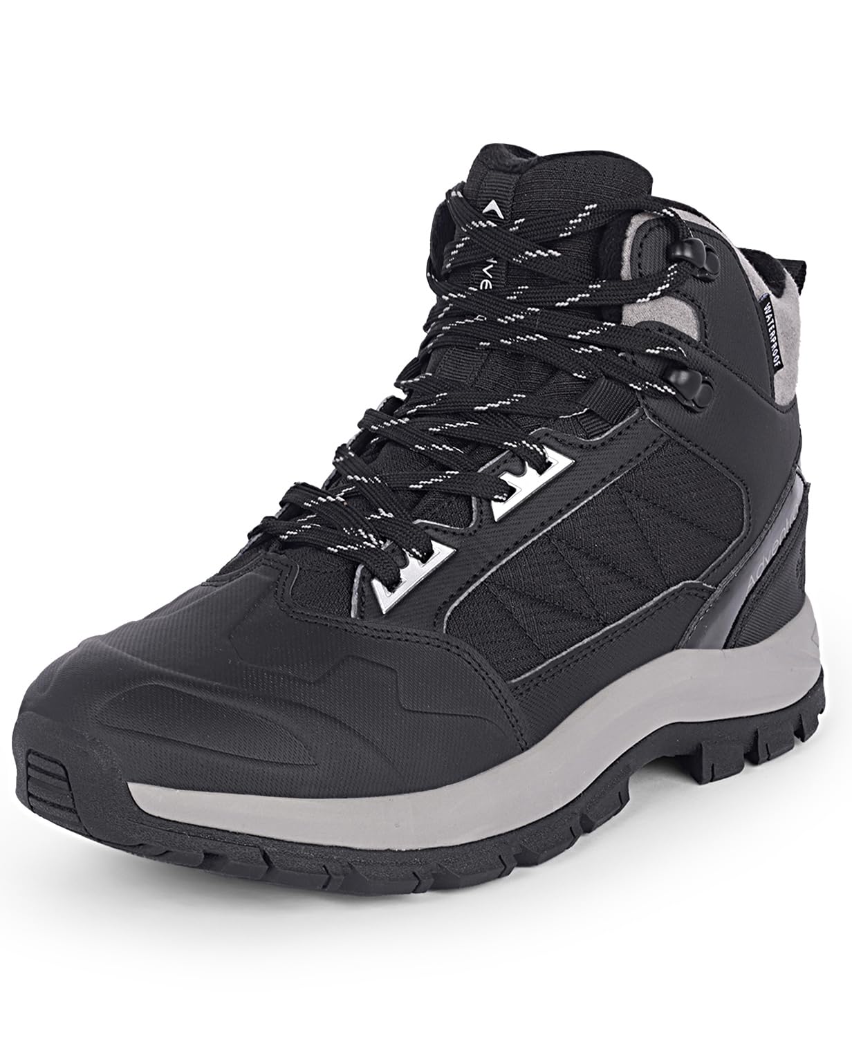 ADVENTRA Men's Mid-Top Waterproof Hiking Boots, Multicolor Trekking Shoes with Anti-Slip Grip, Round Toe, WH 1104 (Uk 9.5, UK Footwear Size System, Adult, Men, Numeric, Medium, 9.5)