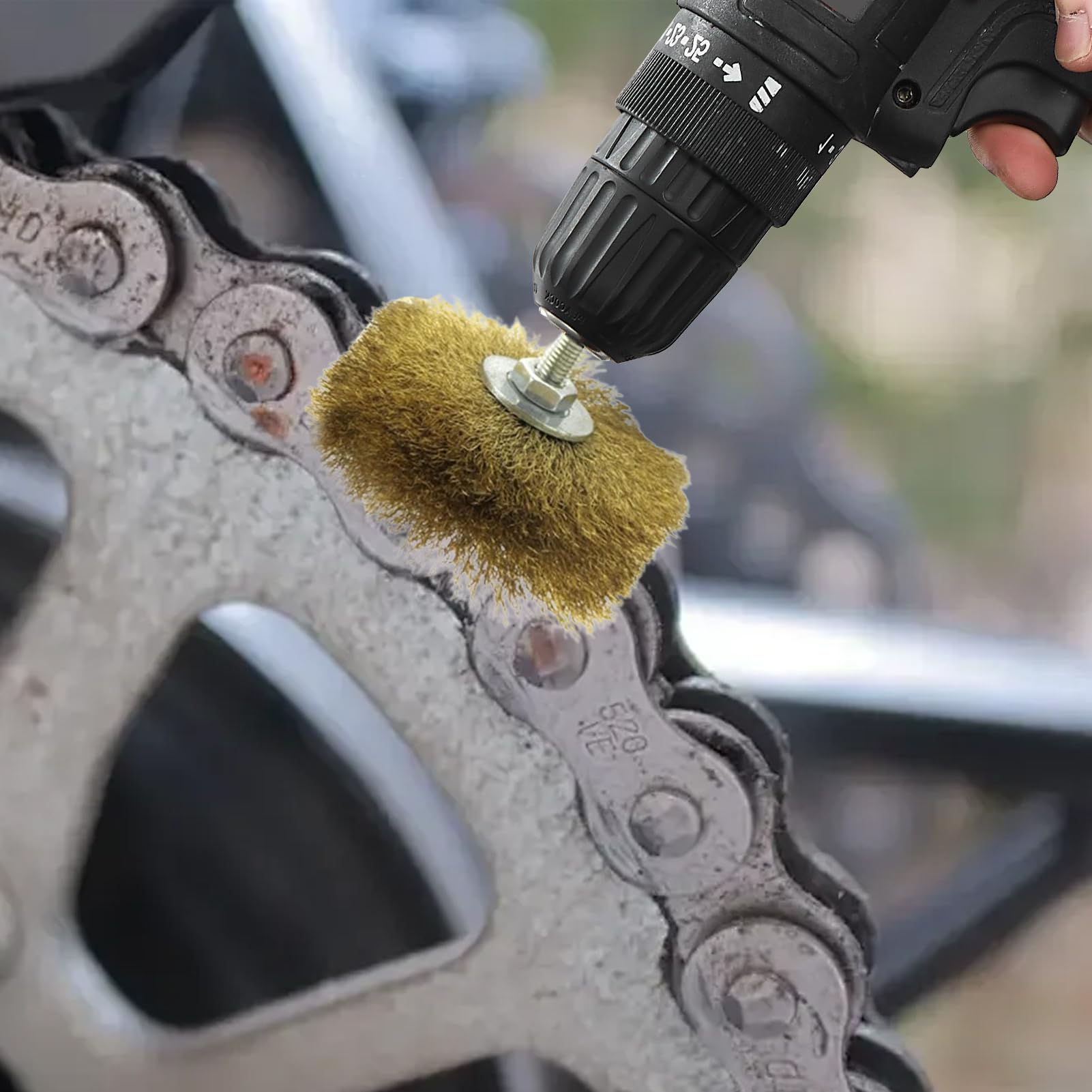 Wire Brush for Drill, Hex Shank for Rust Removal, Wire Wheel for Drill, Brass Auto Parts Adhesive Removal Polishing Cleaning Rotating Tool Brush for Drill Bits, Automotive, Grill