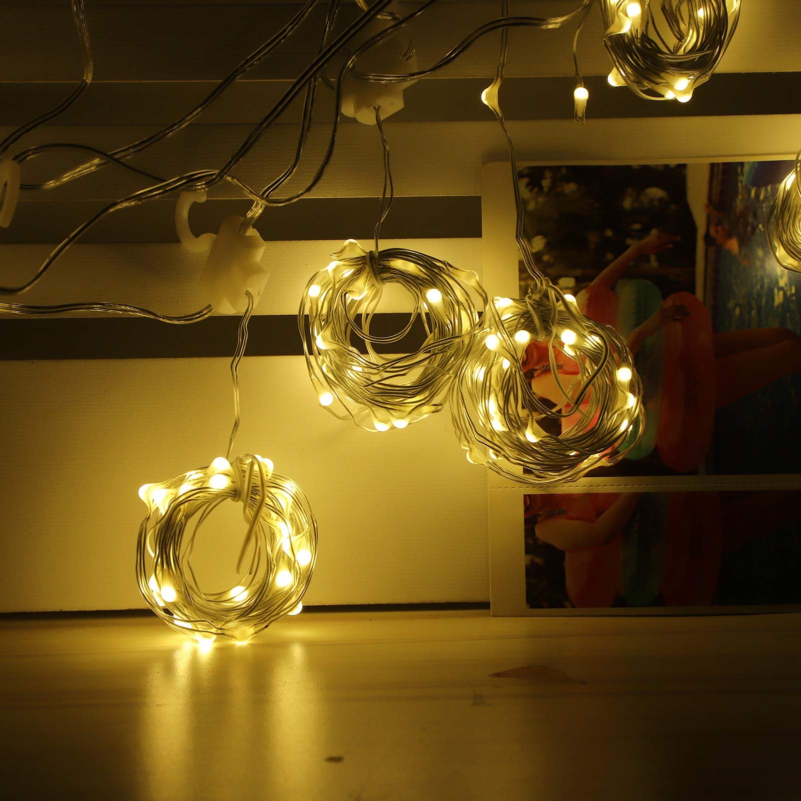 Fydun Guirlande Lumineuse Rideau 300LED 3x3m, avec USB et Télécommande, pour Intérieur/extérieur, Décorations de Mariage et de Fête