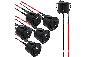 6 Pcs 12 Volt Electrical Switch with Pre-Wired 6A/250V 10/125V AC 12VDC for Boat Car