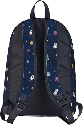 Miniatura 2 de Mochila personalizada para niñas y niños, mochilas personalizadas con nombre para niños, mochilas escolares personalizadas para picnic, Espacio -