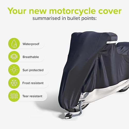 Miniatura 5 de VELMIA Funda para motocicleta extremadamente resistente al calor hasta 550 F I, funda de motocicleta de alto estándar, impermeable, para todas las