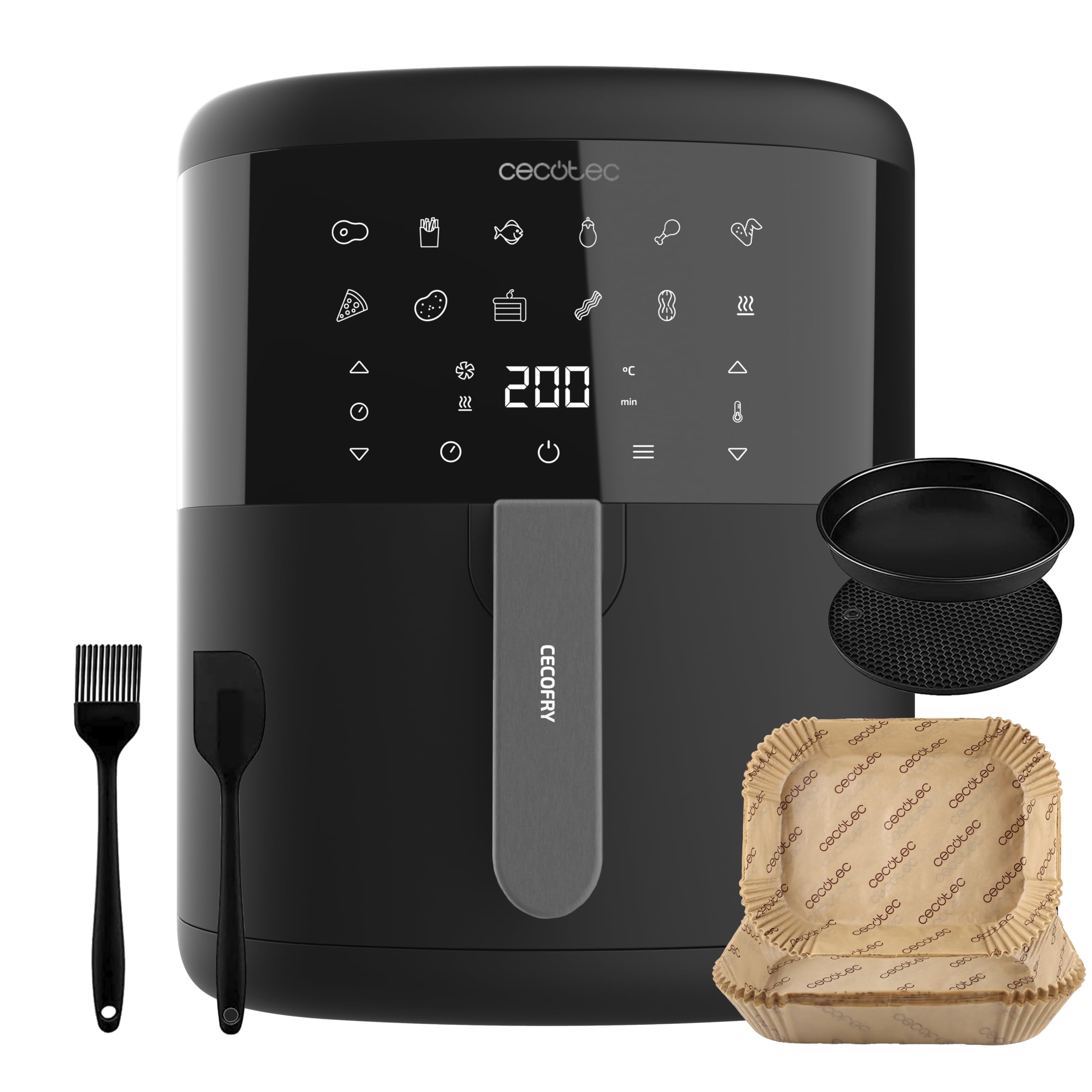 Cecotec Cecofry Bombastik 6000 Full Hot 6L Air Fryer with Accessories, 1700 W, 12 Modes, PerfectCook Technology, Adjustable Temperature and Time, Touch Control, Air Fryer