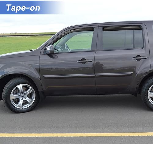 Miniatura 742 de Visores protectores de lluvia para ventana, deflectores de viento de canal exterior para camioneta de cabina sencilla, 2