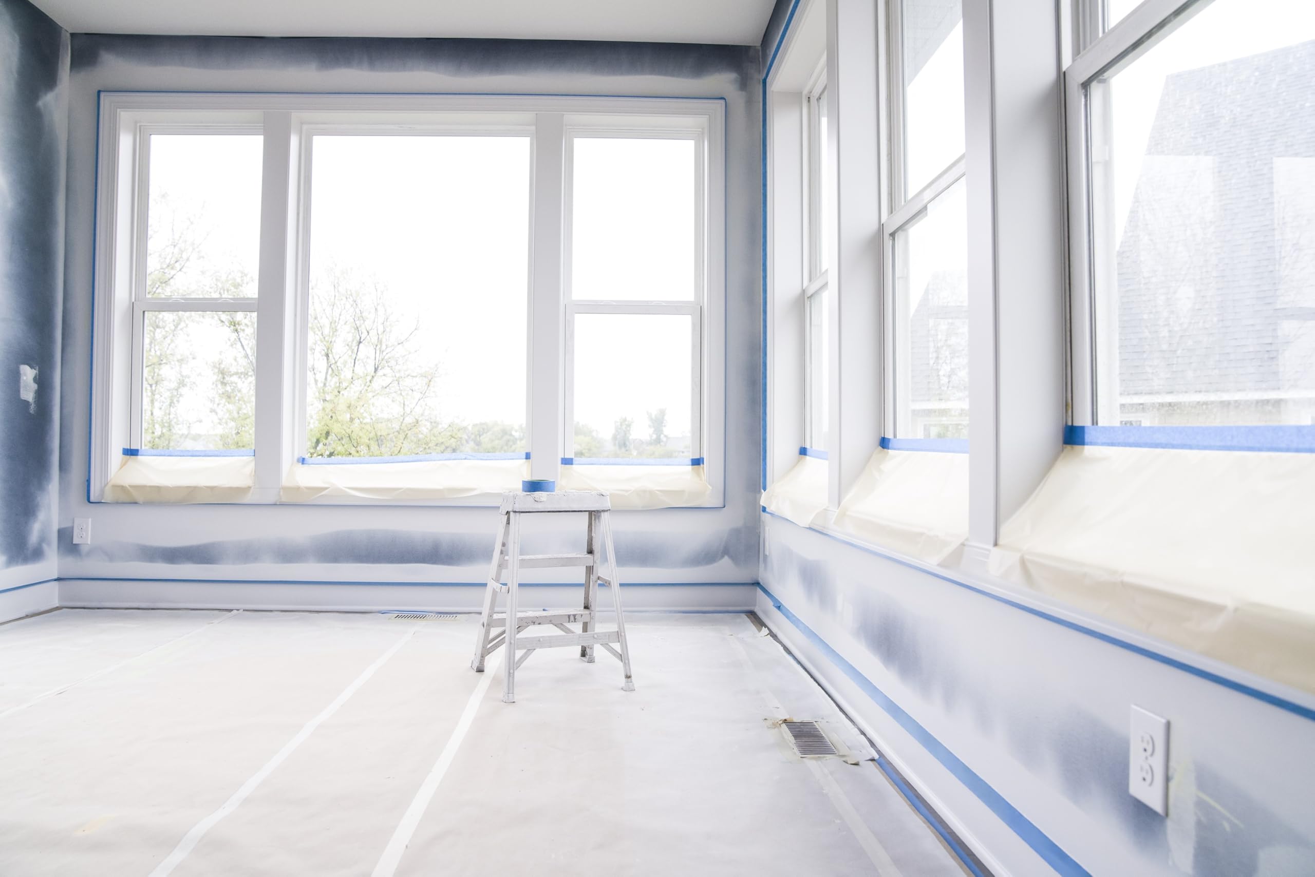 3M Nastro di Mascheratura 2090, Multiuso, Blu- 9 Rotoli, 24 mm x 50 m - Nastro Adesivo Multiuso Scotch per Lavori di Pittura e Decorazione