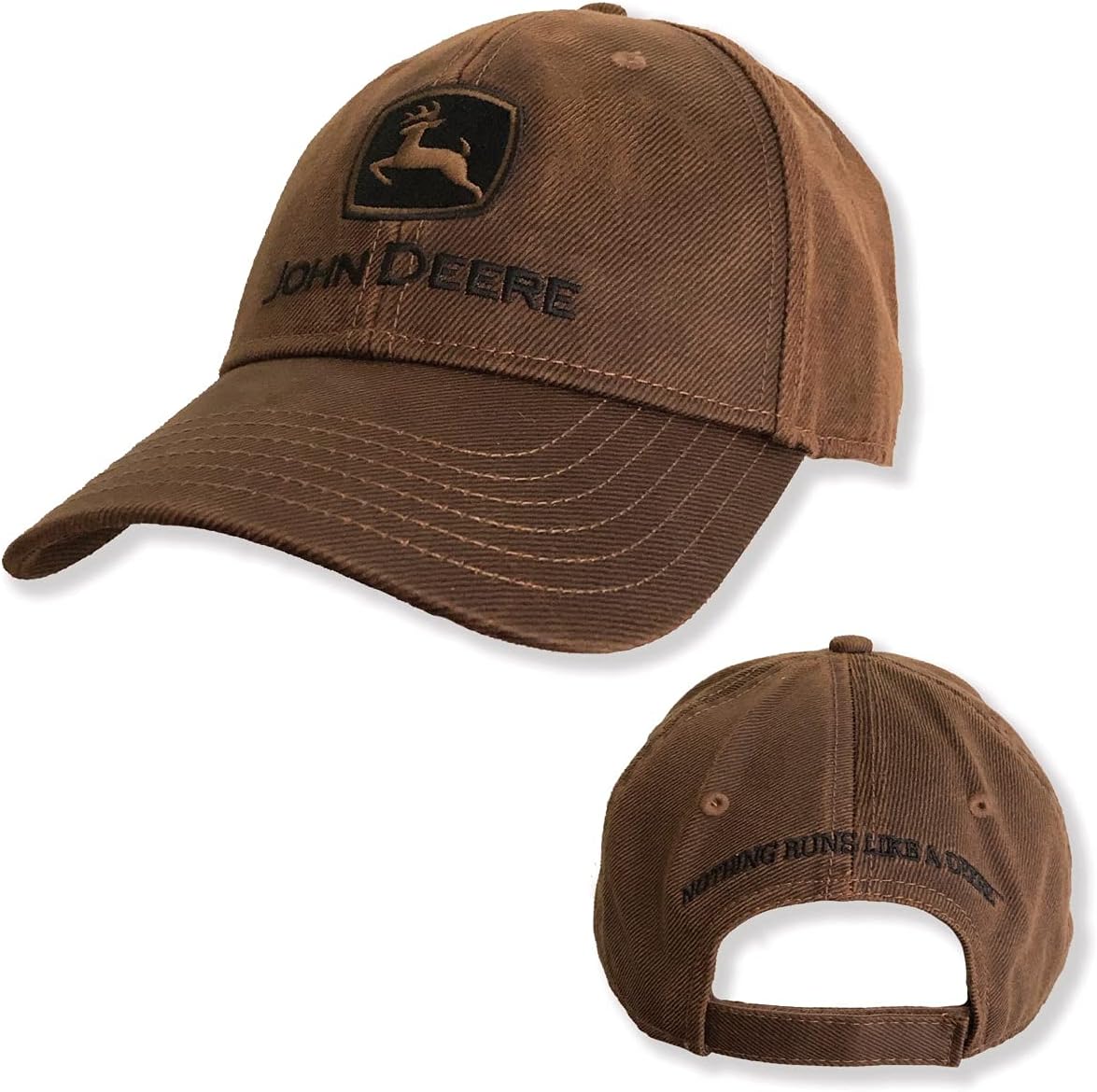 Cap in Oilcloth Look Brown Retro