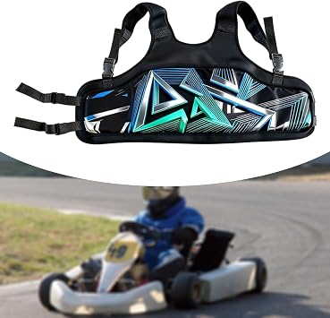 MagiDeal Go Kart Rib Protector Multifunctional Shock Absorption Ergonomic Universal Lightweight Breathable Gear, Blue