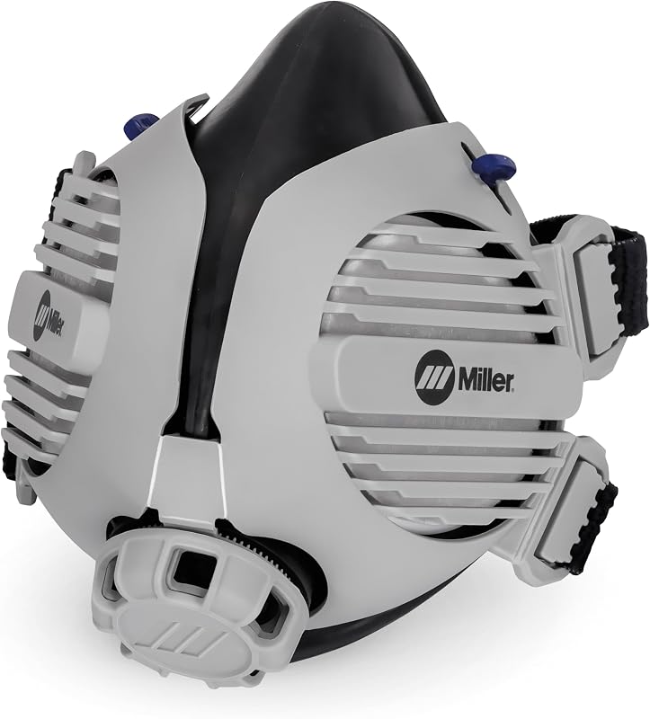 Miller LPR-100 Gen. II Respirador de media máscara, Molestia OV Relief S/M - Máscara respiradora de soldadura con filtros - Máscara respiradora P100 para filtrar partículas y aerosoles - Respirador debajo del casco