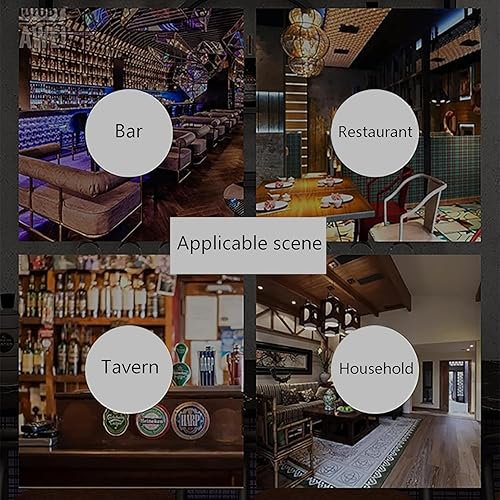Miniatura 6 de SHENJIA Estantes para vino de pared, estante de vino de bar, estante de almacenamiento de vidrio de copas de champán, soporte para botellas de