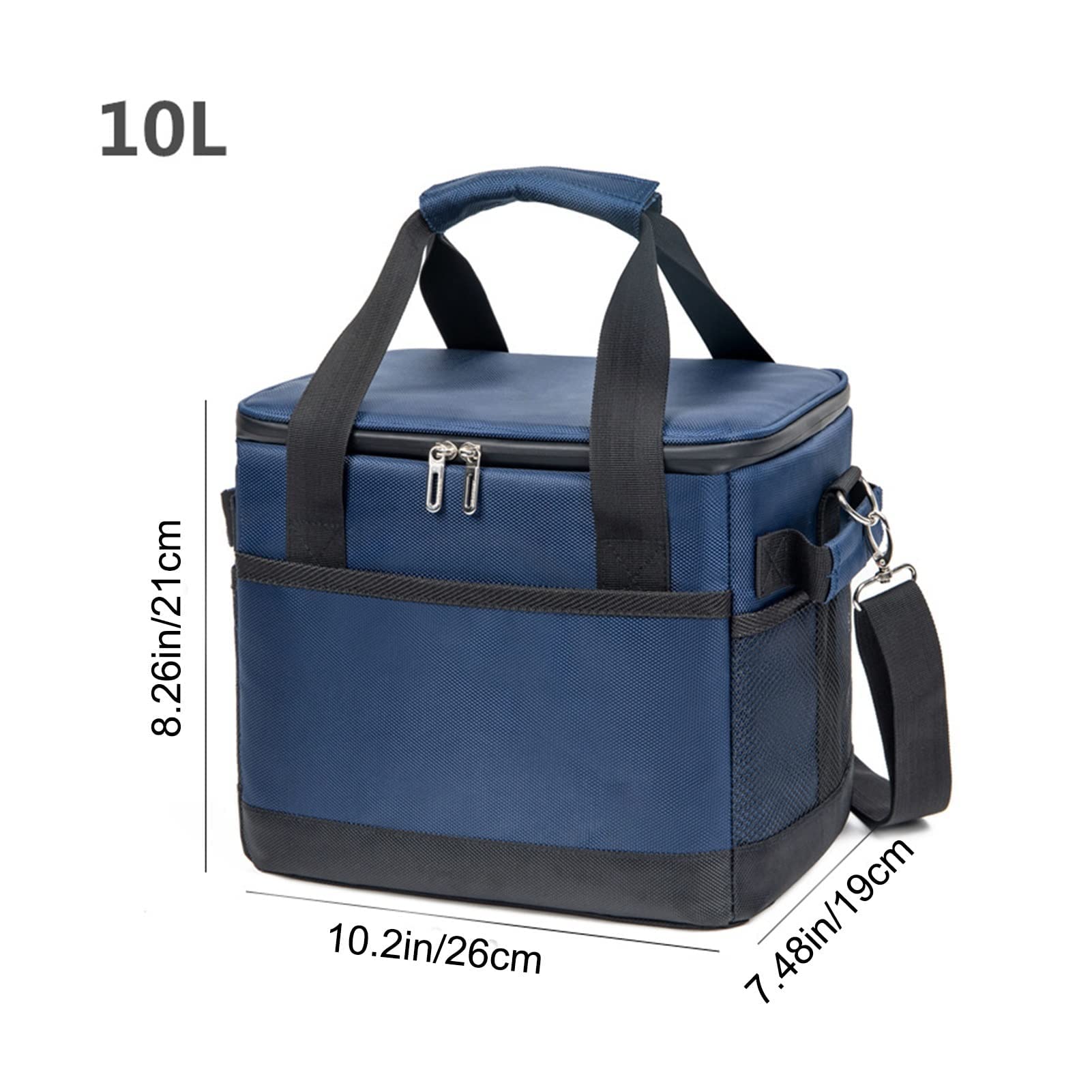Borsa termica portatile con isolamento termico, borsa pieghevole da campeggio per cibo e bevande, capacità da 10 a 68 l, ideale per attività all'aperto