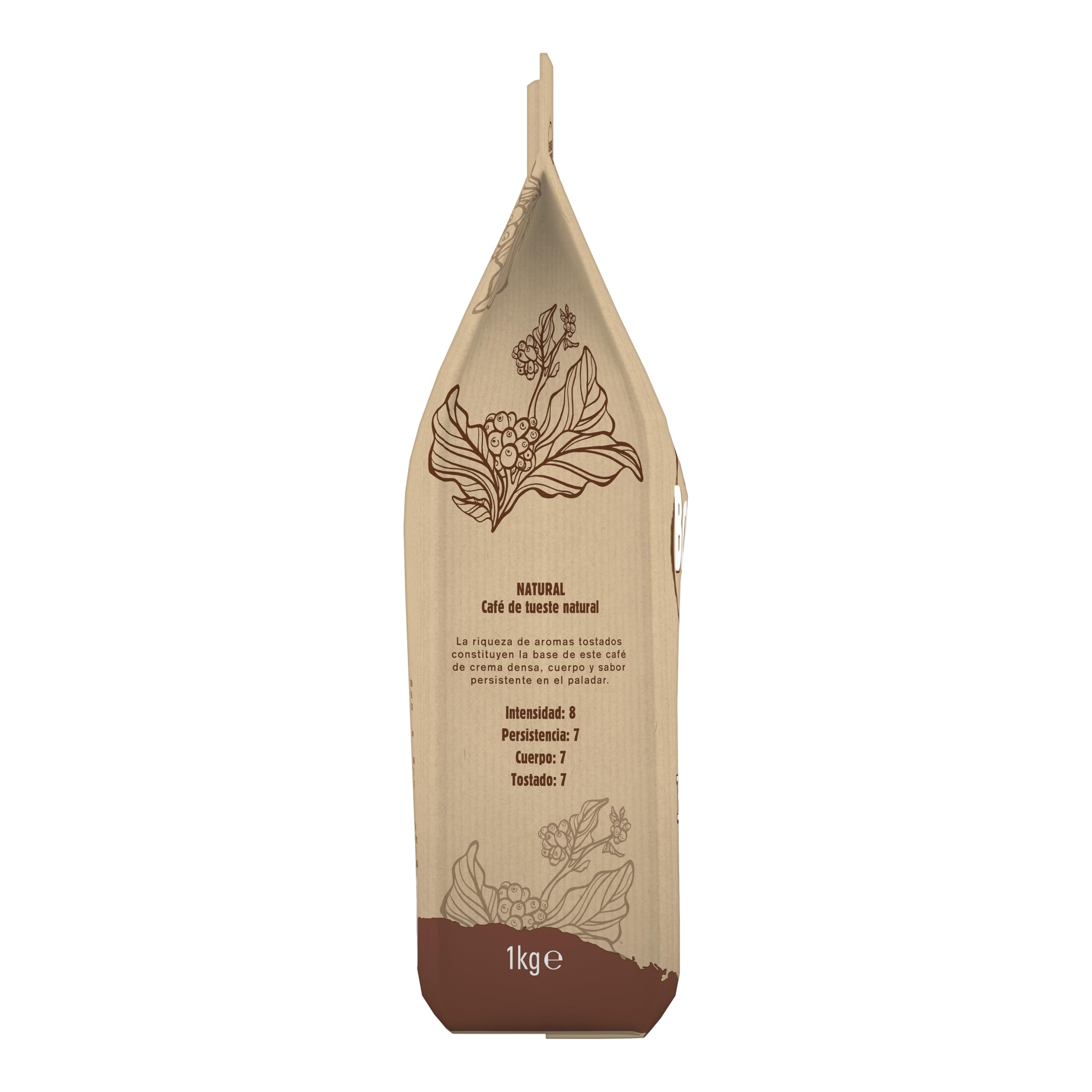 Bonka cafe en grano tostado natural para hostelería, Ideal para maquina de cafe Espresso - 1 paquete x 1 kg — view 2