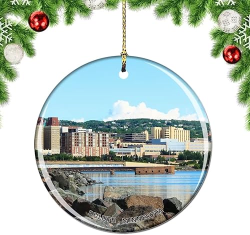 Miniatura 3 de Weekino Minnesota Duluth Cascada de Estados Unidos adorno para árbol de Navidad decoración colgante colgante colección de recuerdos de viaje de
