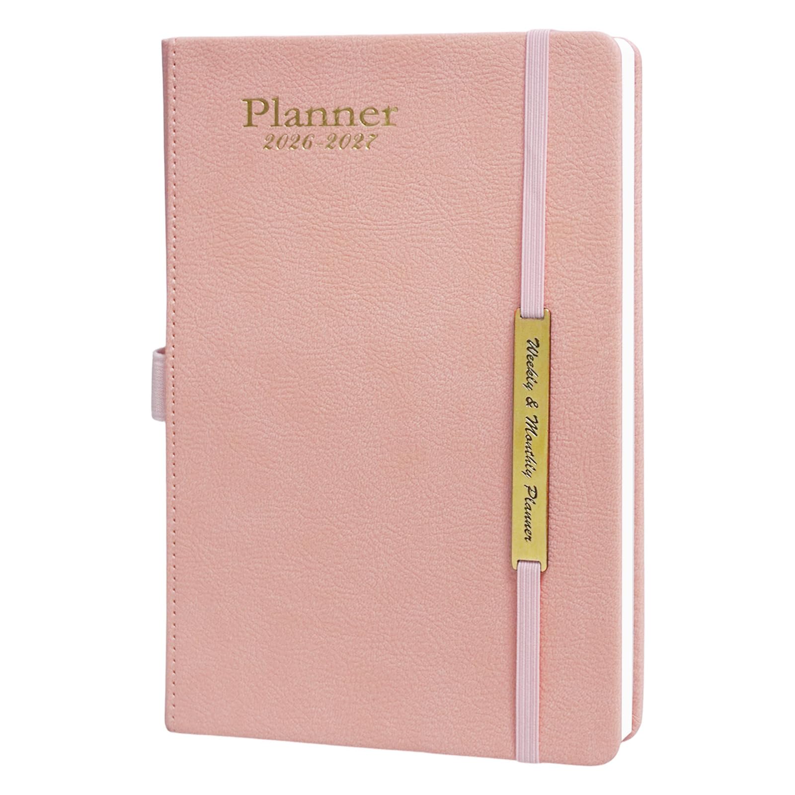 Diary 2026-2027 Week to View A5 18 Month Weekly &Monthly Planner (Pink)