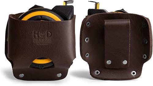 Hide & Drink, Soporte grande para cinta métrica, funda para herramientas con trabilla para cinturón fácil para manitas, carpinteros, electricistas,