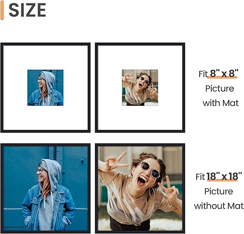 Vista 502 de upsimples - Portarretratos de 8.5 x 11 pulgadas, para fotos de 6 x 8 pulgadas con paspartú o de 8.5 x 11 pulgadas sin paspartú, marcos de fotos