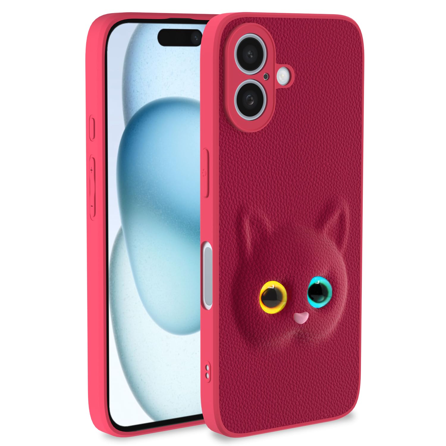 Pikkme Back Cover for Girls | Cute Cat Leather Finish | Soft TPU | Bumper Case for iPhone 16 (Pink) (B0D9YDVDGM) Amazon Price History, Amazon Price Tracker
