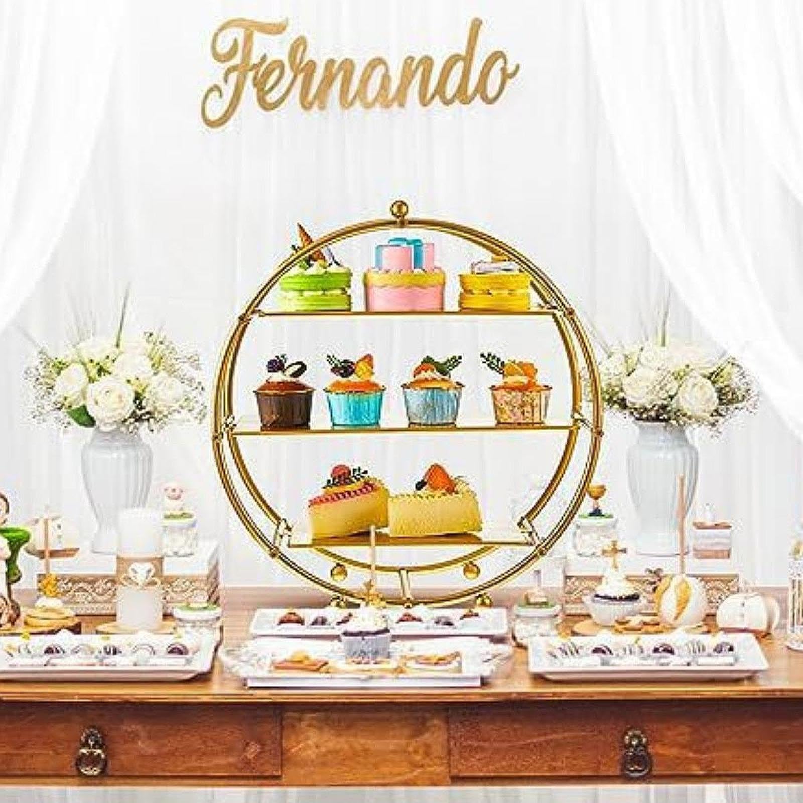 Expositor de bandejas para servir único, creado para resaltar postres y aperitivos en cualquier reunión. Elegante soporte para cupcakes, de frutas, para fiestas,