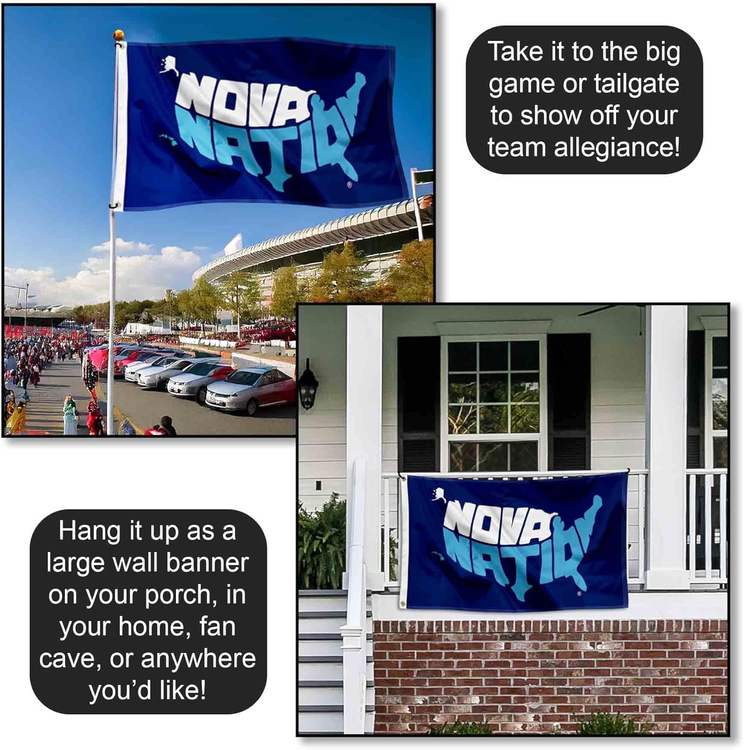 Villanova Wildcats Nova Nation Flag