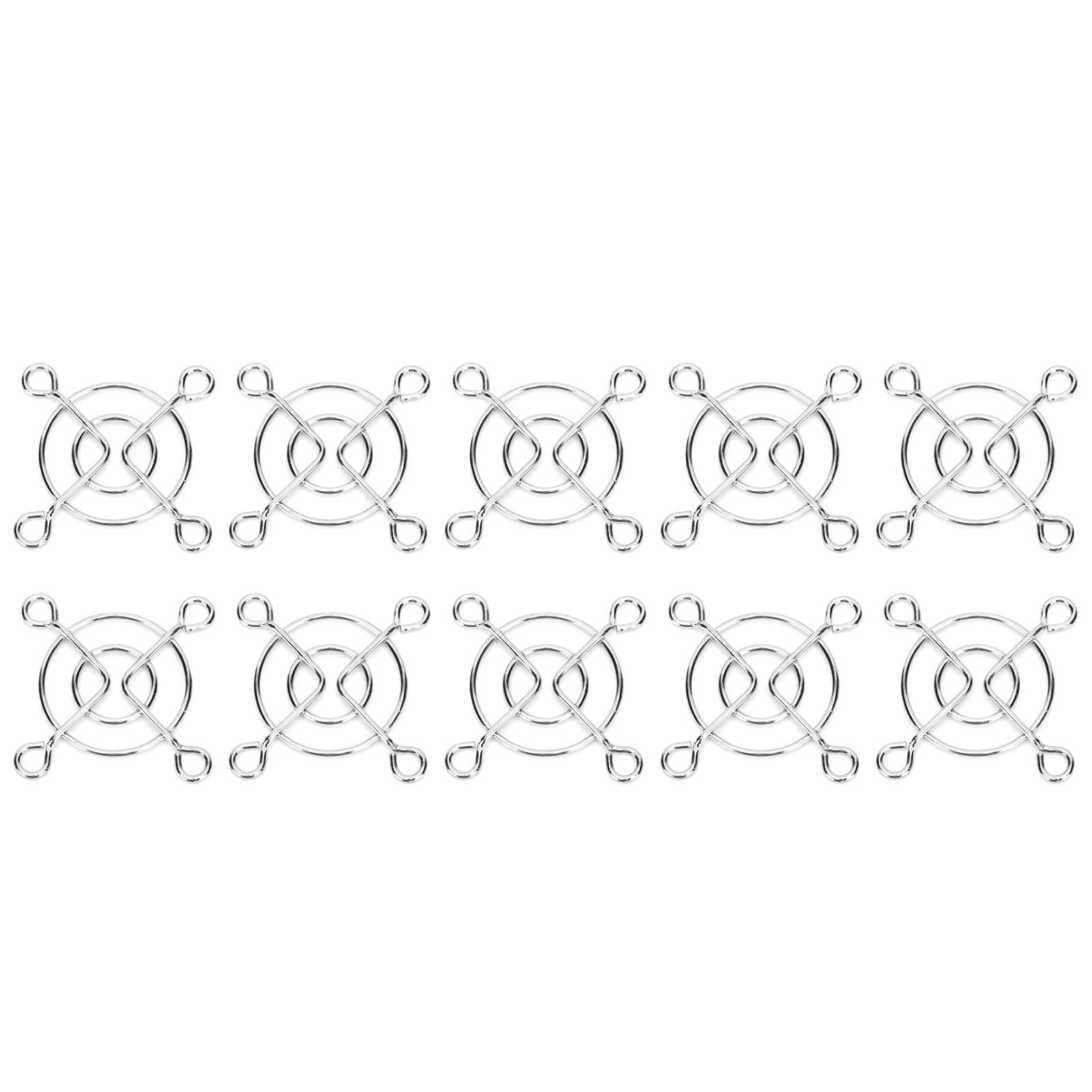 Cooling Fan Protection Cover, 40mm Fan Grill 40 x 40MM MK8 Shiny Nickel Plating Guard Extruder DIY IP40 Heat Dissipation Mesh Filter