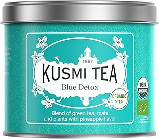 Kusmi Tea - Blue Detox Bio - A Blend of Green Tea, Mate, Rooibos & Pineapple - 100g - approximately 40 servings