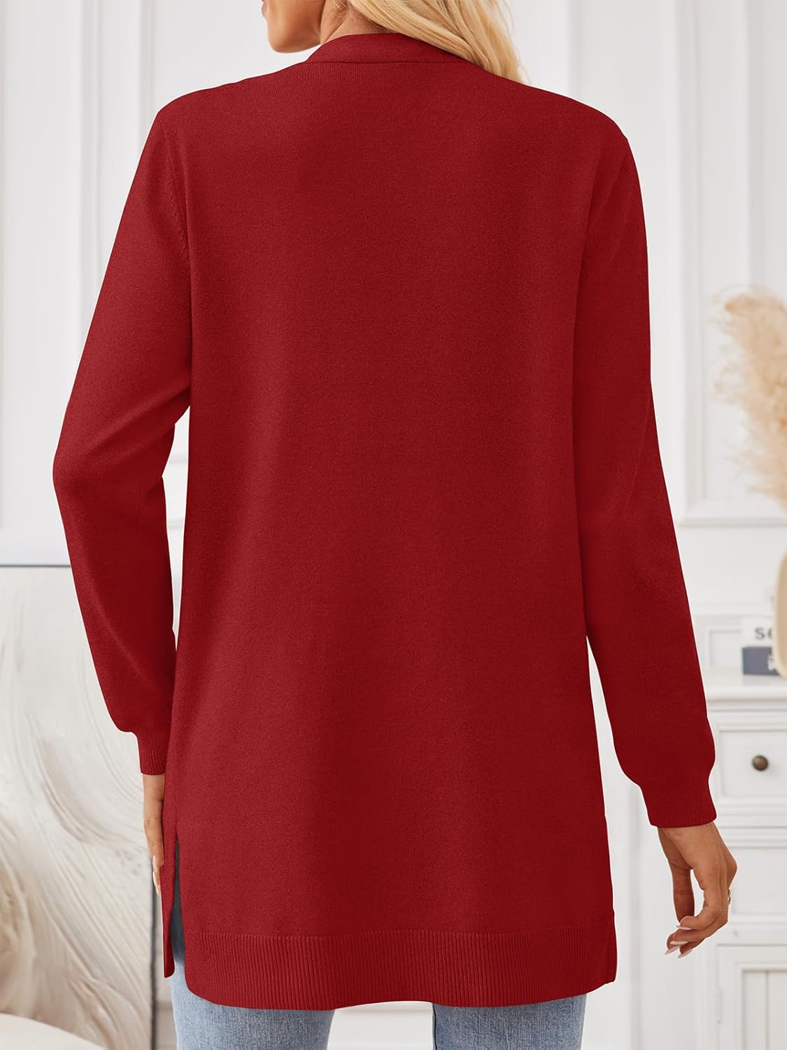 LILLUSORY Womens Long Cardigan Sweaters with Pockets Open Front Knit 2025 Fall Fashion Outfits Winter Clothes - Image 4