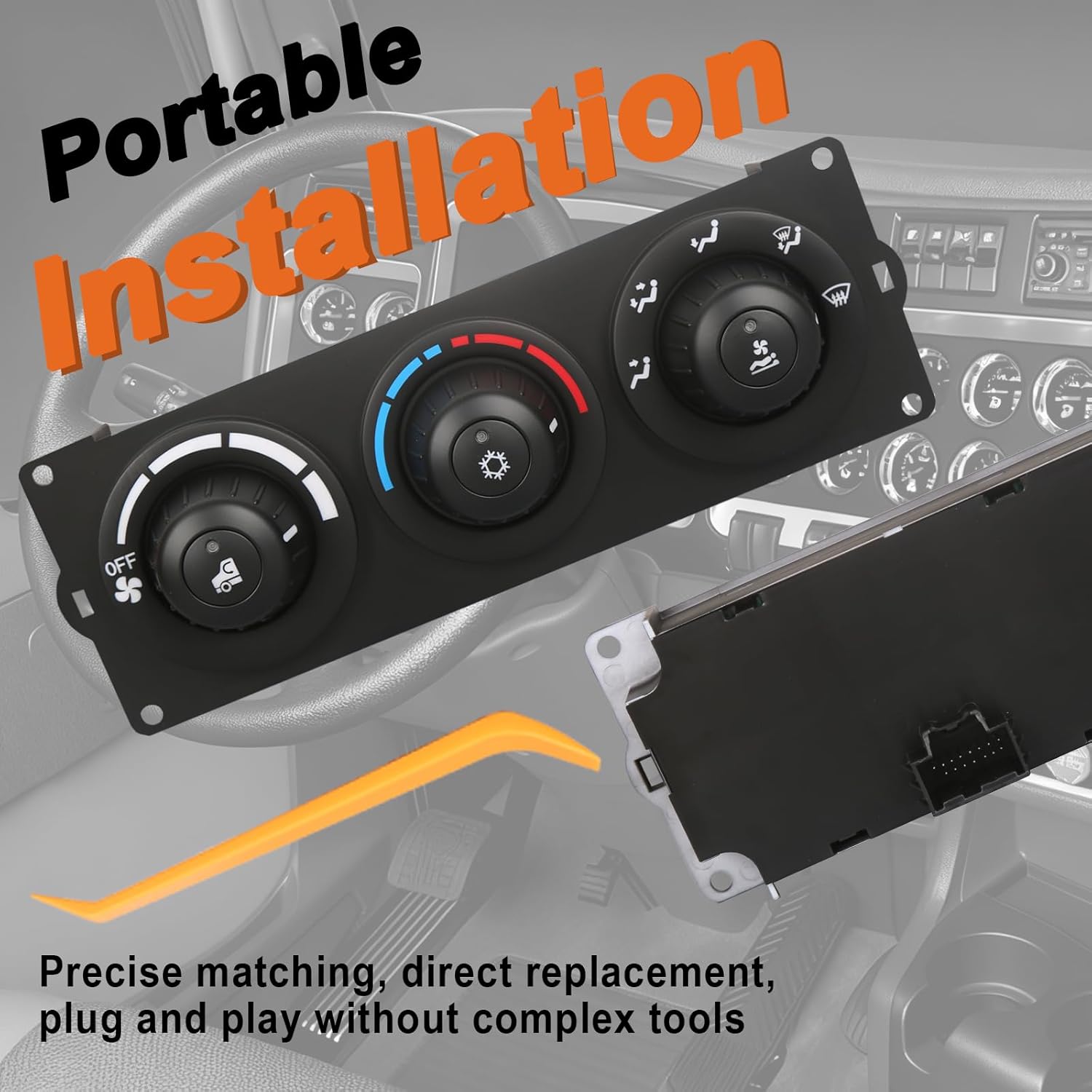 F21-1013-11-000 Climate Control Module Fit for Kenworth Truck T600 T660 T800 W900 2006-2025, HVAC AC Heater Climate Control Module Panel F21101311000 Fit for Kenworth Paccar with Sleeper