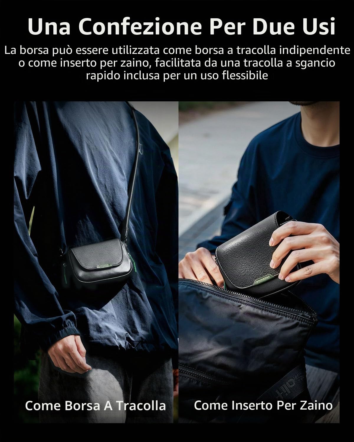 SMALLRIG Custodia per fotocamera digitale con supporto da spalla, custodia protettiva a tracolla | per Ricoh GRIII /GRIIIX/GRIII HDF/GRIIIX HDF/GRIV, per Sony ZV-1F/ZV-1, per DJI Action 4/5/6, per Insta360 Ace Pro/Ace Pro2