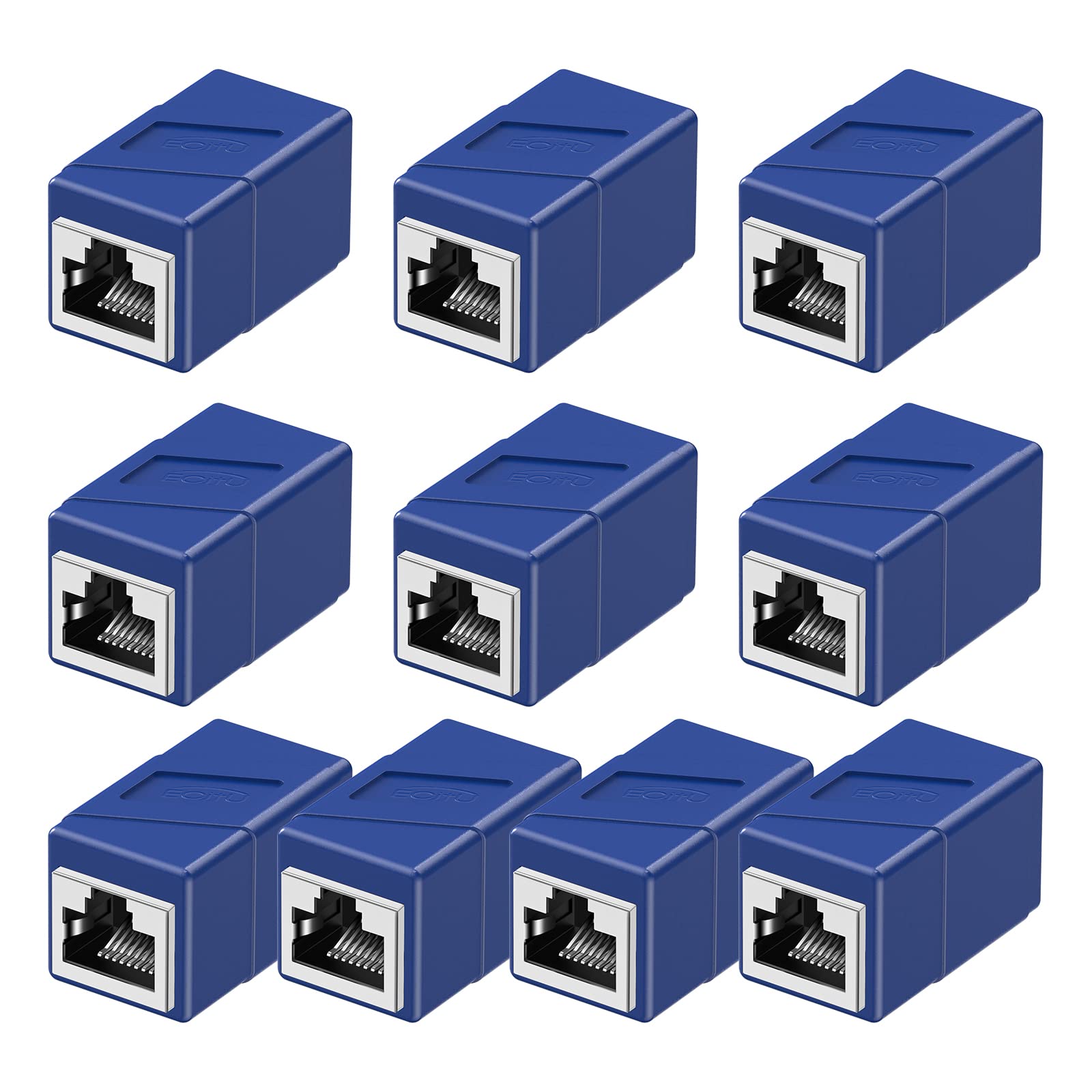 RJ45 Coupler, 10 Pack Ethernet Adapters Female to Female, Ethernet Cable Extender Adapter, 8-Pin Modular Straight Through, Network Connectors for Cat8/Cat7/Cat6/Cat6a/Cat5e/Cat5 Ethernet Cable(Blue)-image-10