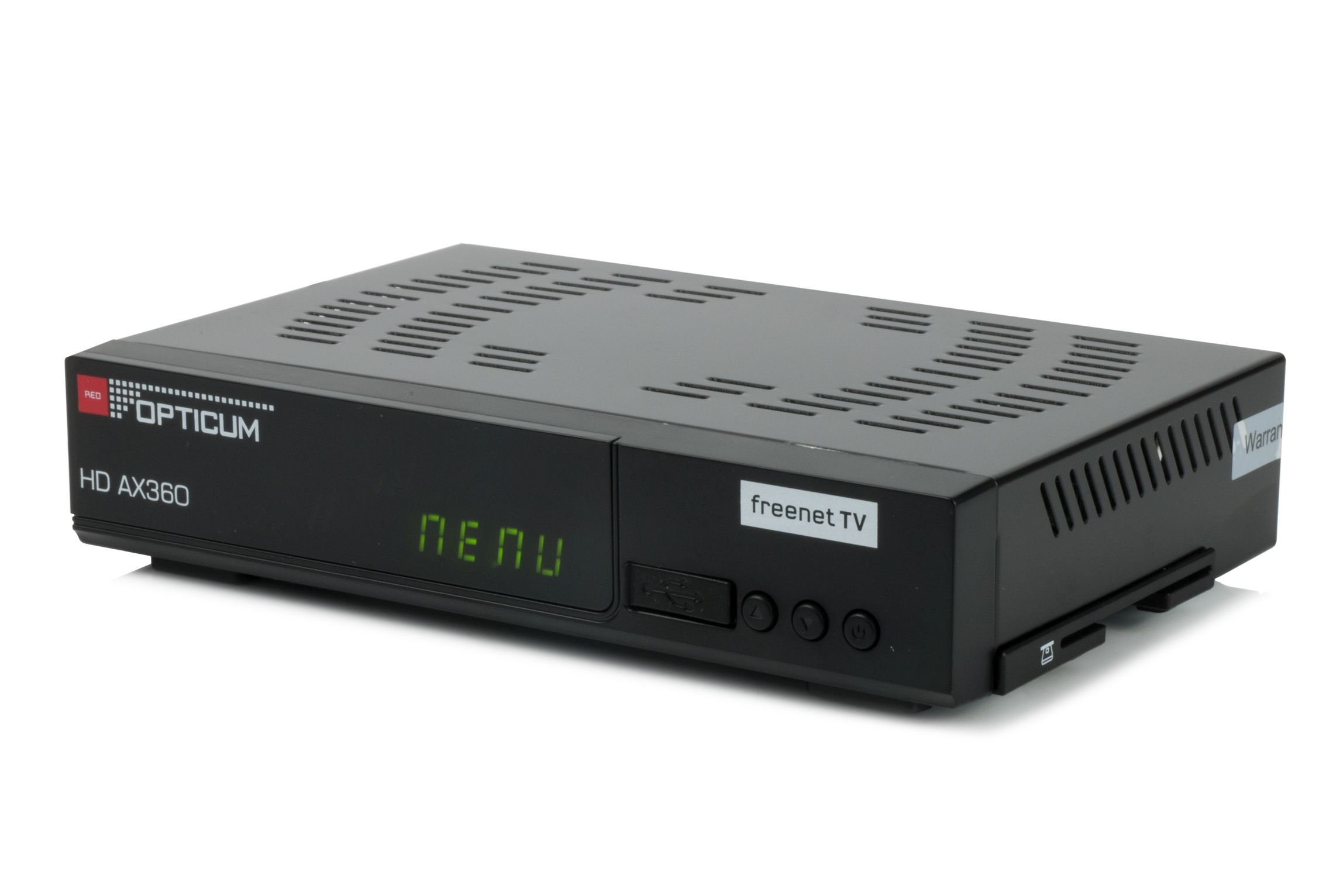 Opticum AX 360 DVB-T2 HD H.265/HEVC Receiver Freenet TV Irdeto Schwarz