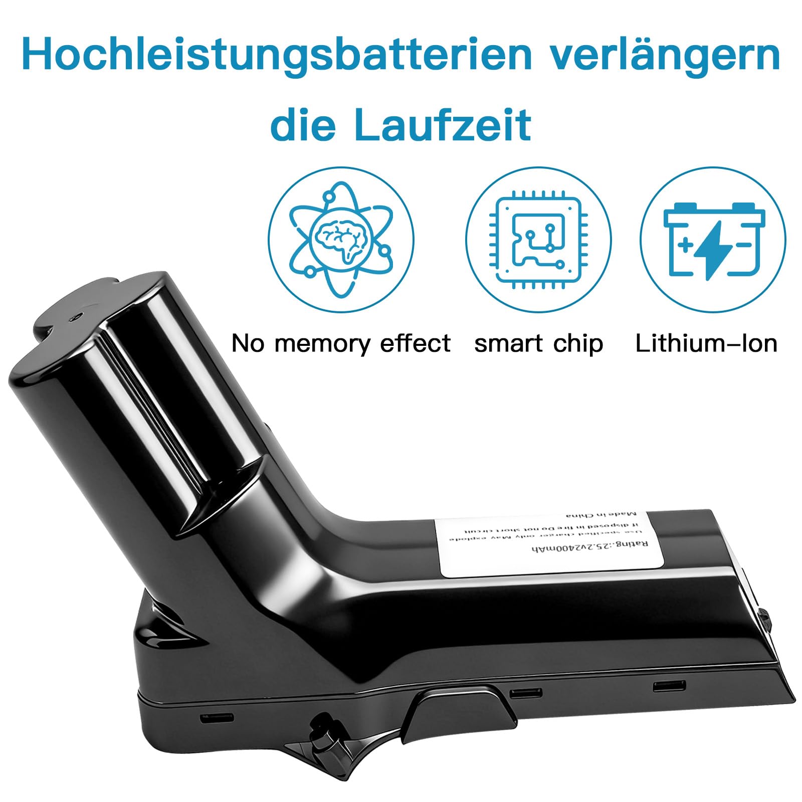 Ersatzakku für Philips Staubsauger, kompatibel mit den kabellosen Handstaubsaugern der Serien FC6822, FC6823, FC6826, FC6827, FC6828 und FC6904