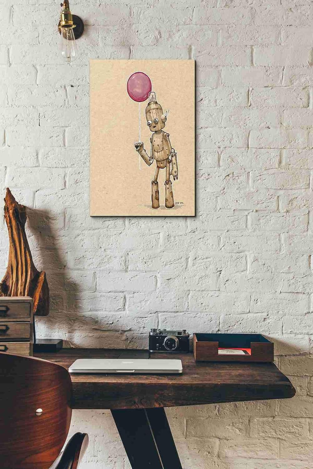 Epic Graffiti 'Ink Bot Balloon' by Craig Snodgrass, Canvas Wall Art, 12"x18"