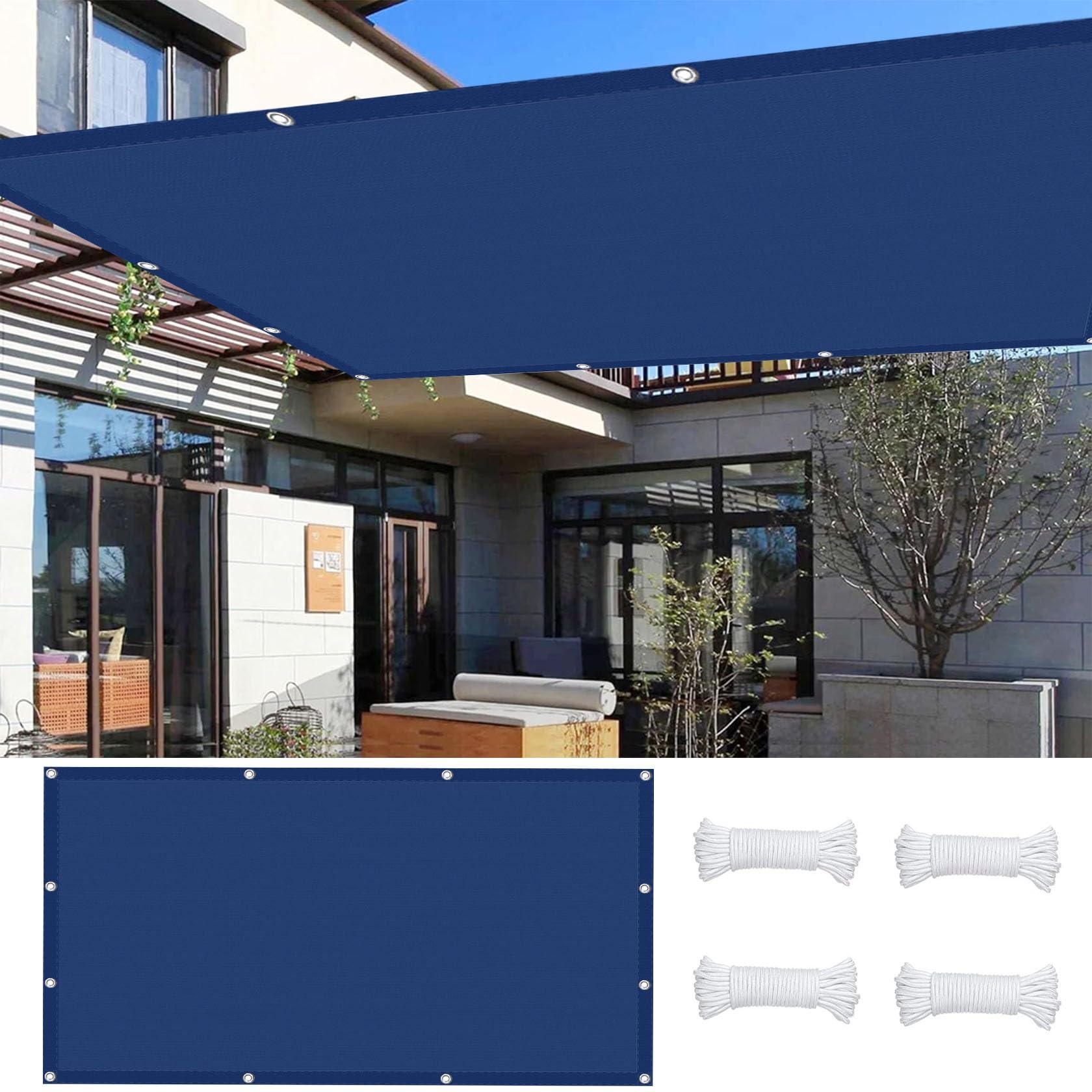 Voile d'ombrage de balcon pour créer un coin de fraîcheur ombragé sur la terrasse