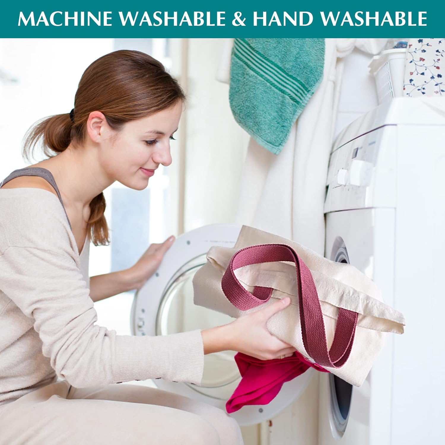 30 Pcs Sublimation Blanks Tote Bags, 15 Pcs Reusable Grocery Bags DIY Heat Transfer Canvas Bags & 15 Pcs Makeup Bags Shopping Totes with Customized Color for DIY, Advertising, Christmas Craft - Image 8