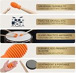 4Pcs Silencieux pour baguettes de batterie en silicone, embouts de pratique réduisant le bruit pour le pad de batterie, accessoires pour débutants