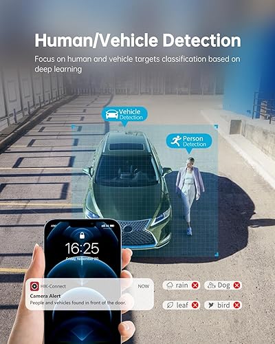 Miniatura 3 de Cámara IP 4K 8MP AcuSense Domo Fijo para Exteriores Interior, Detección de Humanos/Vehículos, DarkFighter, H.265+, 120db WDR, IP67 impermeable,