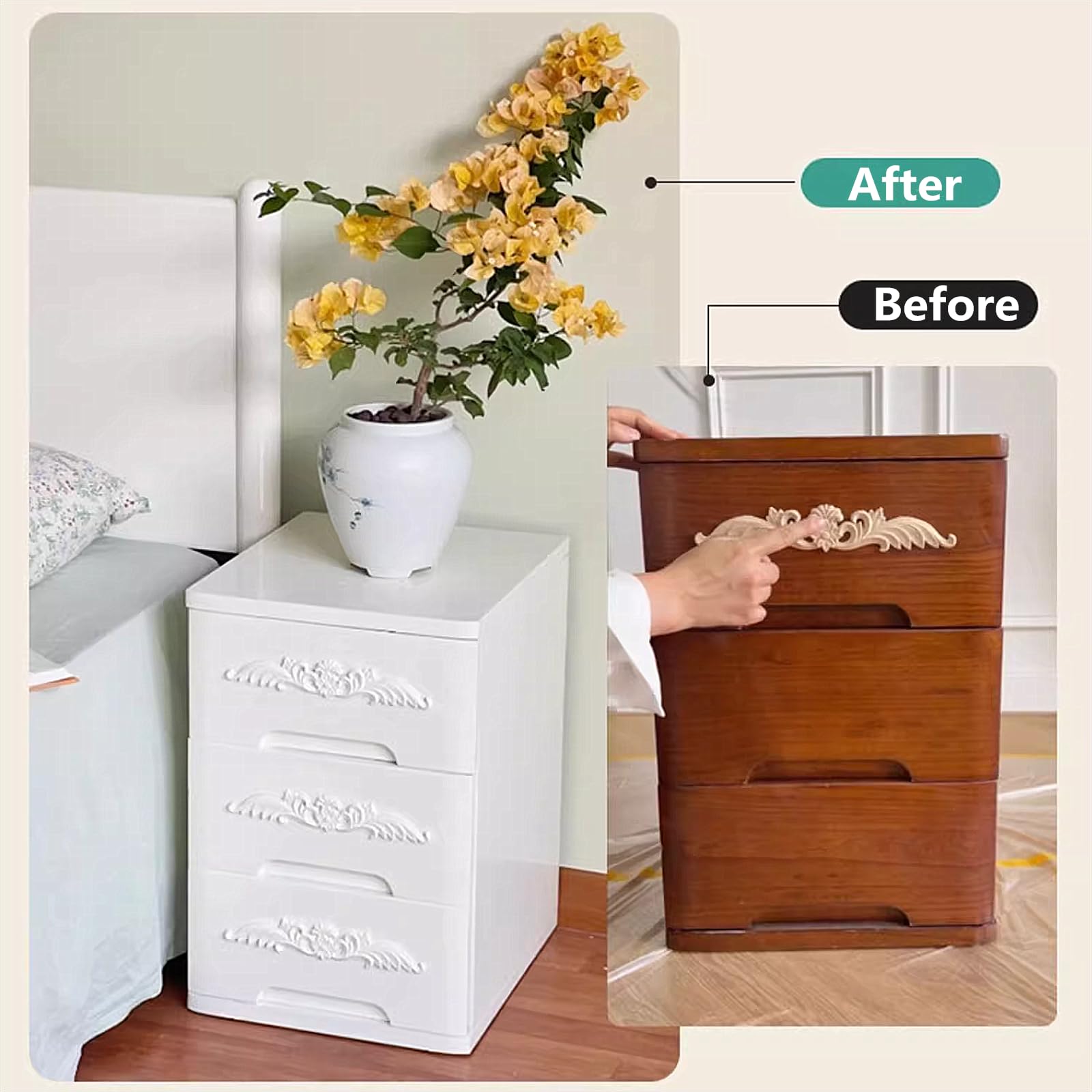 JAJADO 8 Packs Chalk Furniture Paint Set 4 Oz/118ml, Home Decor Chalk Paint for Crafts, Cabinets, Wood, Multi-Surface Paint, Ultra Matte Finish Acrylic Craft Paint No Wax Needed