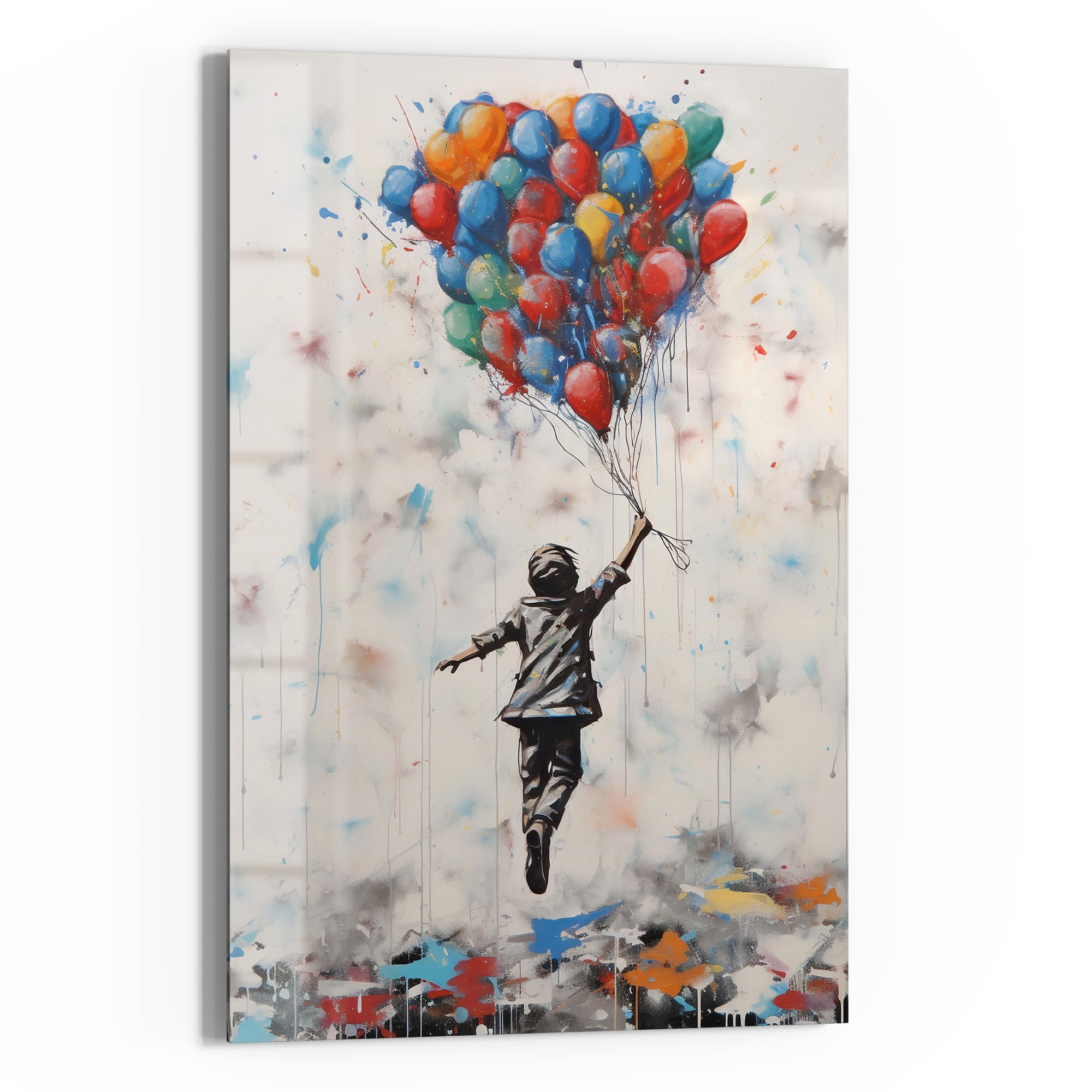 DEQORI Szklana tablica magnetyczna | wymiary 60 x 90 cm | motyw "Wschodzące sny" | tablica memo ze szkła | tablica magnetyczna z magnesami, długopisem i chusteczką do kuchni i biura | tablica