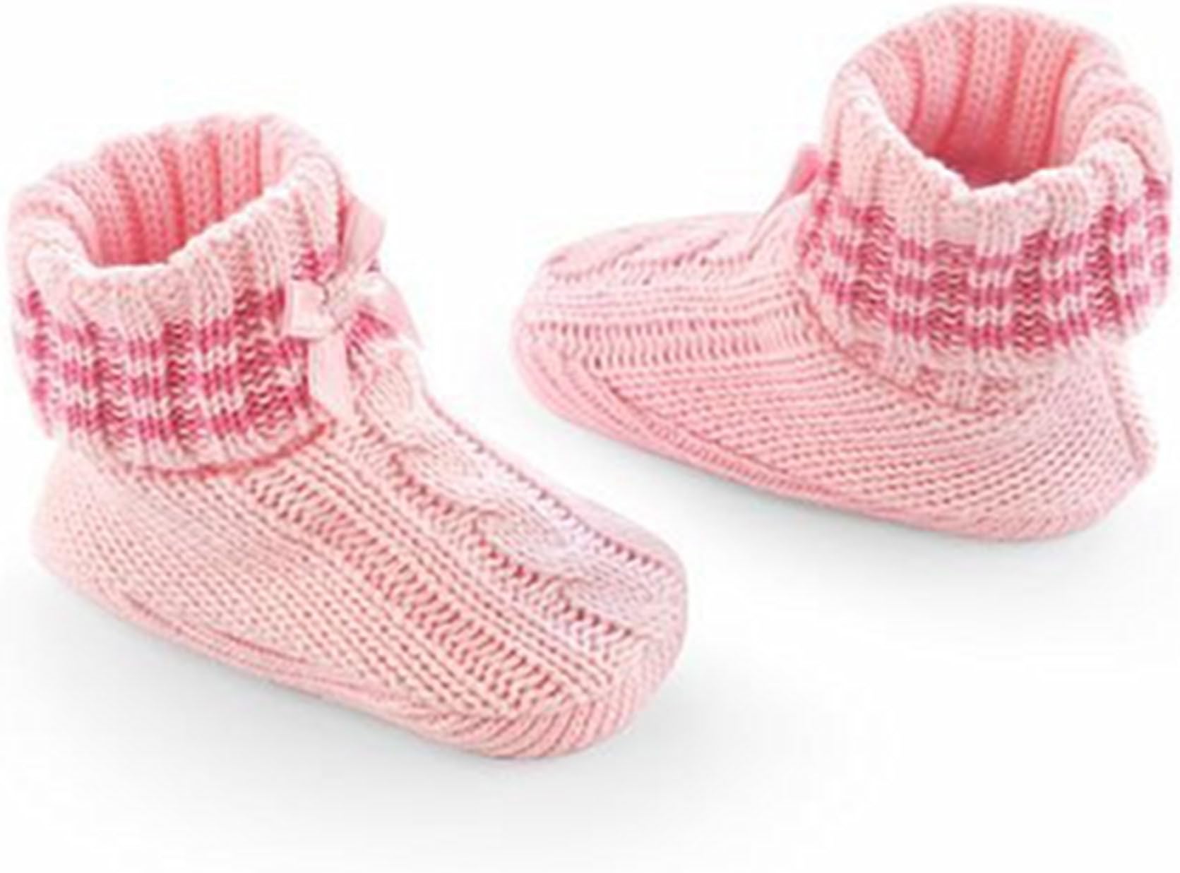 First Moments Cable Knit Baby Booties (Pink)