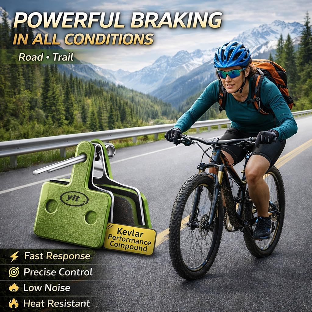 Bike Disc Brake Pads for Shimano B01S B03S B05S, Deore Alivio Acera Tourney MT200 MT400 MT500 BR-M315 M365 M395 M446 M4050, Tektro E10.11 A10.11, TRP Spyre SLC Spyke HY/RD Bicycle Brake Pads