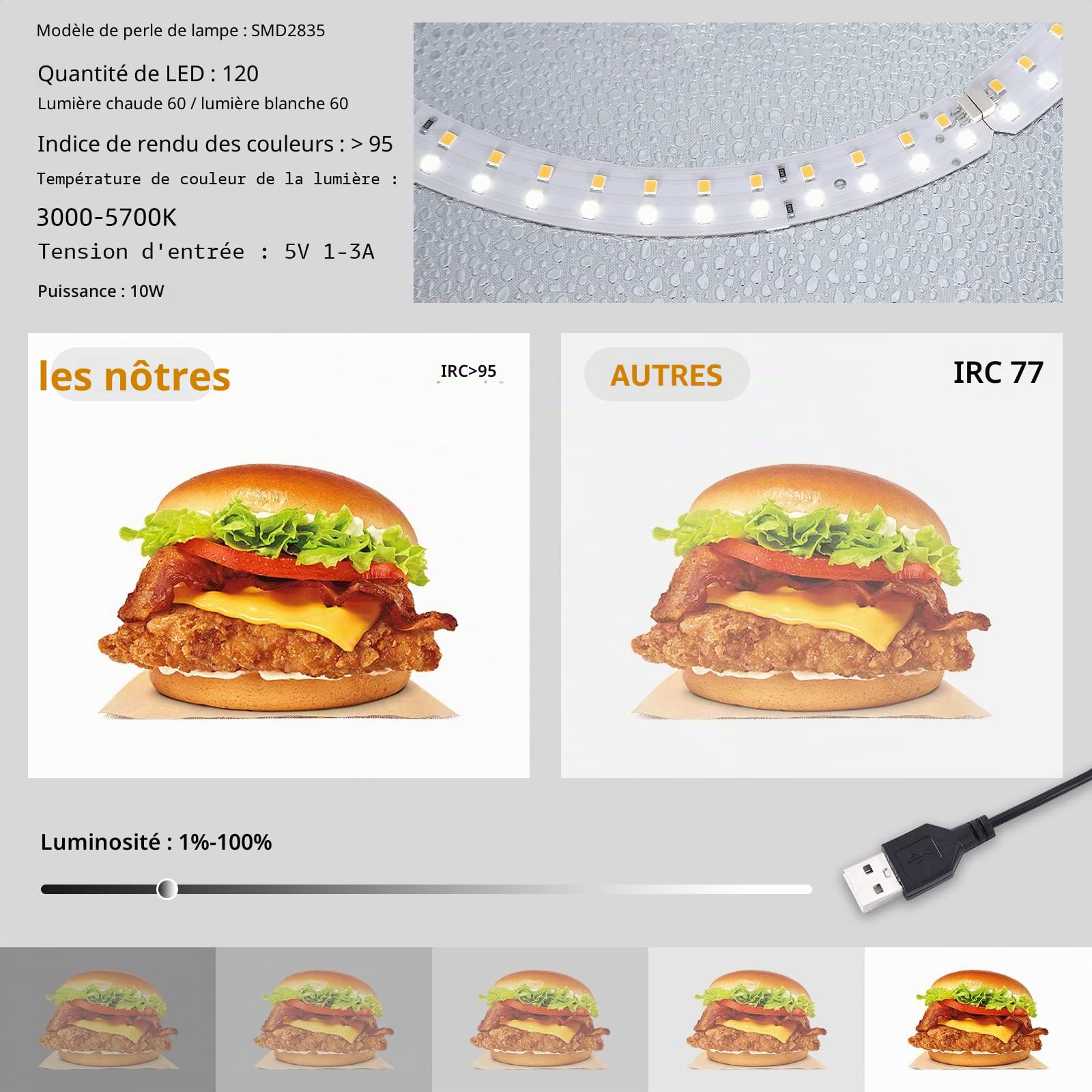 Lightdow Boîte à lumière pour photographie, 30 cm x 30,5 cm, mini tente de prise de vue portable avec 120 lumières LED à intensité variable et 6 toiles de fond, boîte photo pour petits produits